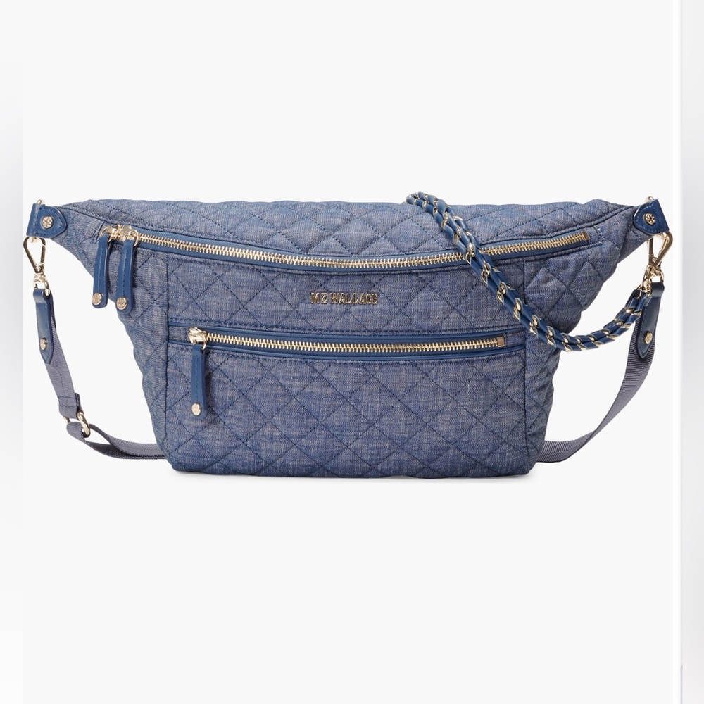 MZ Wallace Crosby Crossbody Sling in True Demin